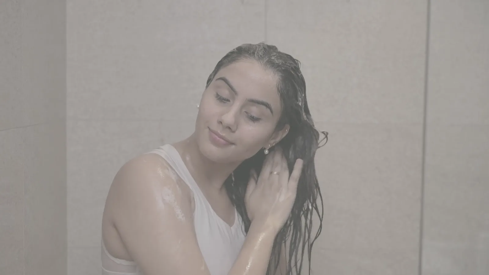 The same frame as flat log footage before grading